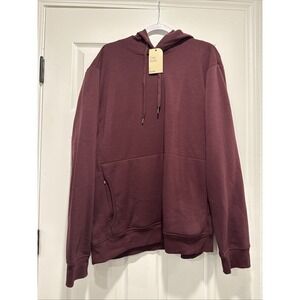 Right Of Way Pullover Hoodie Sweater Mens 2XL Burgundy